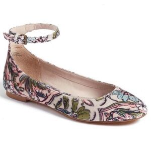 Treasure & Bond \\ 🌷Jules Ankle Strap Pastel Multicolor Velvet🪻Ballet Flats 5.5
